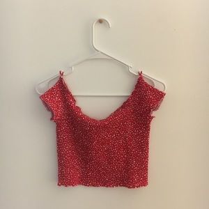 off the shoulder floral top